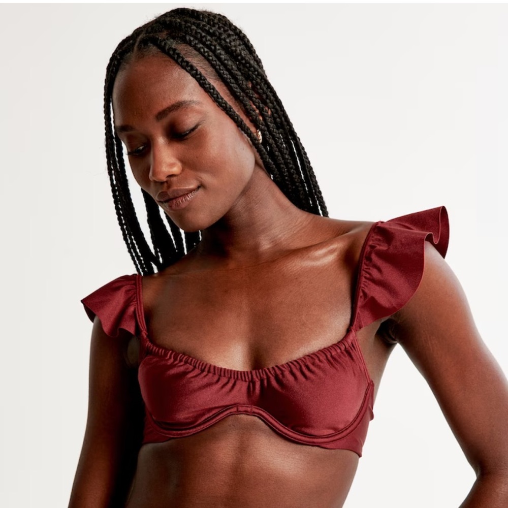 Abercrombie & Fitch Ruffle Strap Underwire Bikini Top